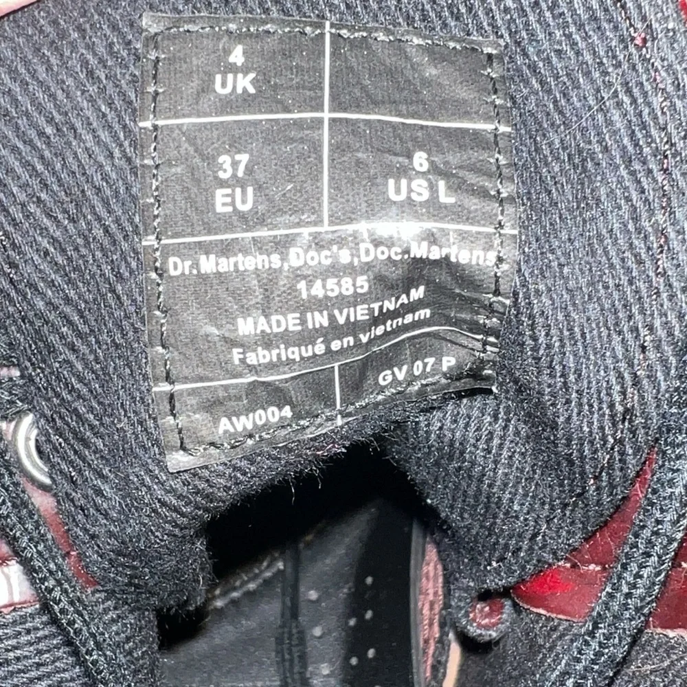 Dr Martens 1460 14585 Cherry Red Vegan Leather Ankle Boots Women’s US 6 - Picture 14 of 15